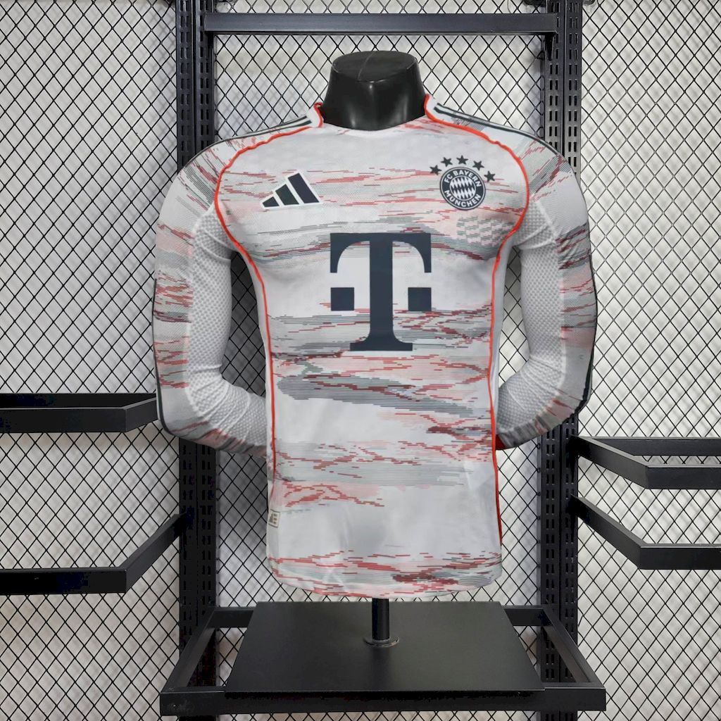 Bayern de Munique 2025/26 Camisola Alternativa de Manga Comprida Versão Jogador – Homem