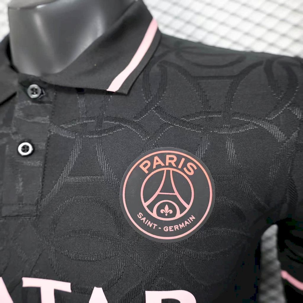 Paris Saint-Germain 2025/26 Camisola Polo Preta Versão Jogador – Homem