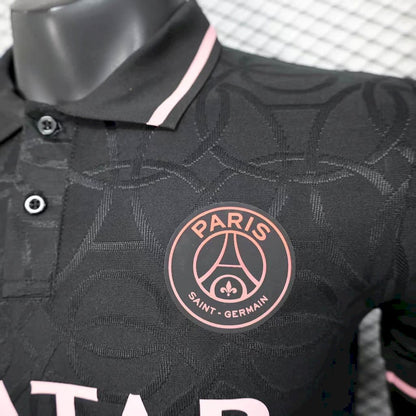 Paris Saint-Germain 2025/26 Camisola Polo Preta Versão Jogador – Homem