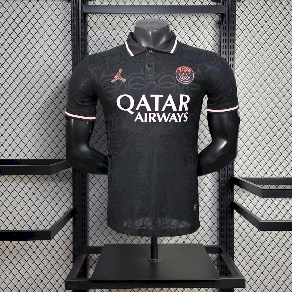 Paris Saint-Germain 2025/26 Camisola Polo Preta Versão Jogador – Homem