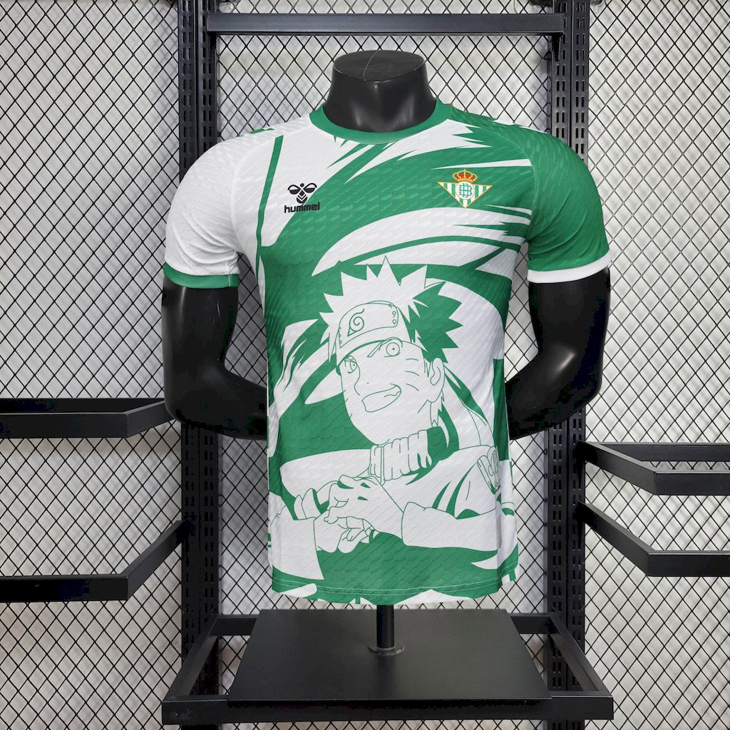 Real Betis 2025/26 Camisola Hummel x Edição Limitada Naruto Versão Jogador – Homem